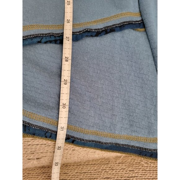 Parsley & Sage Green blue Cowl neck tunic top size XL lagenlook art to wear - Picture 9 of 10